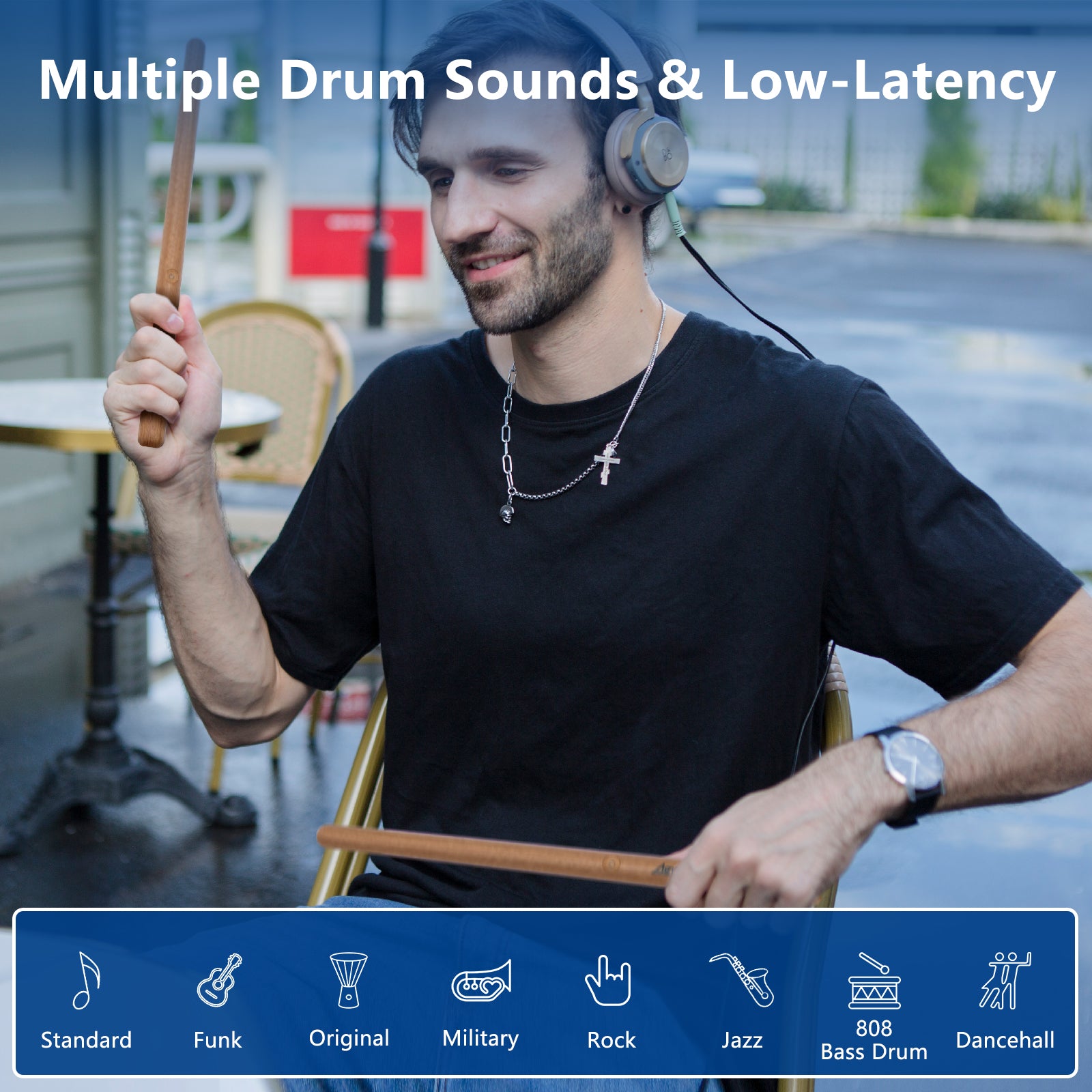 Compact & Portable Electronic Drum Set-Easy Play-Aeroband 